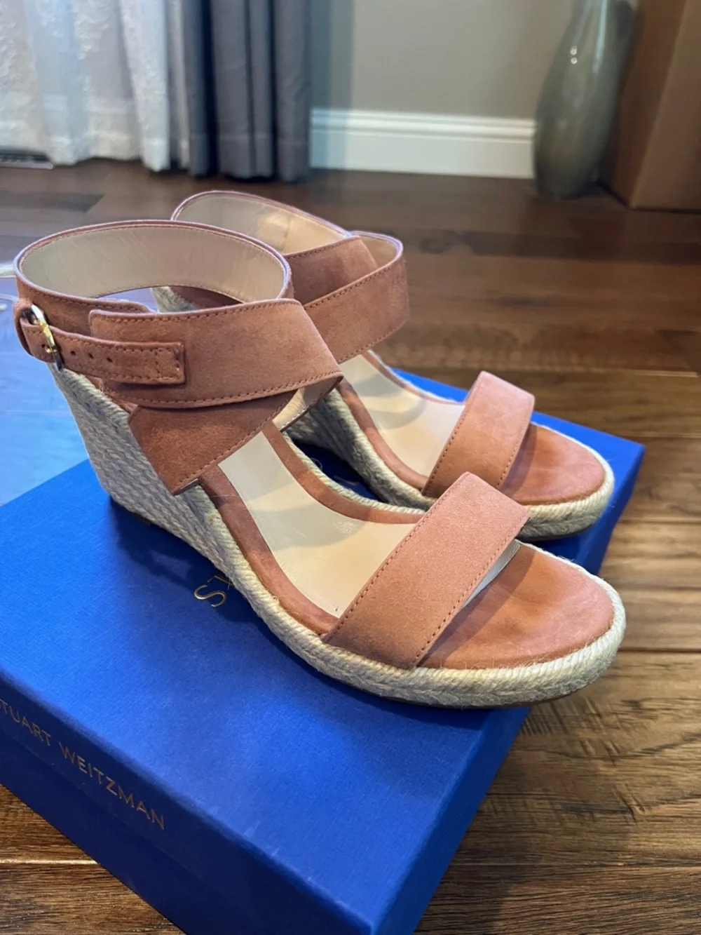 Stuart Weitzman Lexia Wedge Sandals - Picture 3 of 7